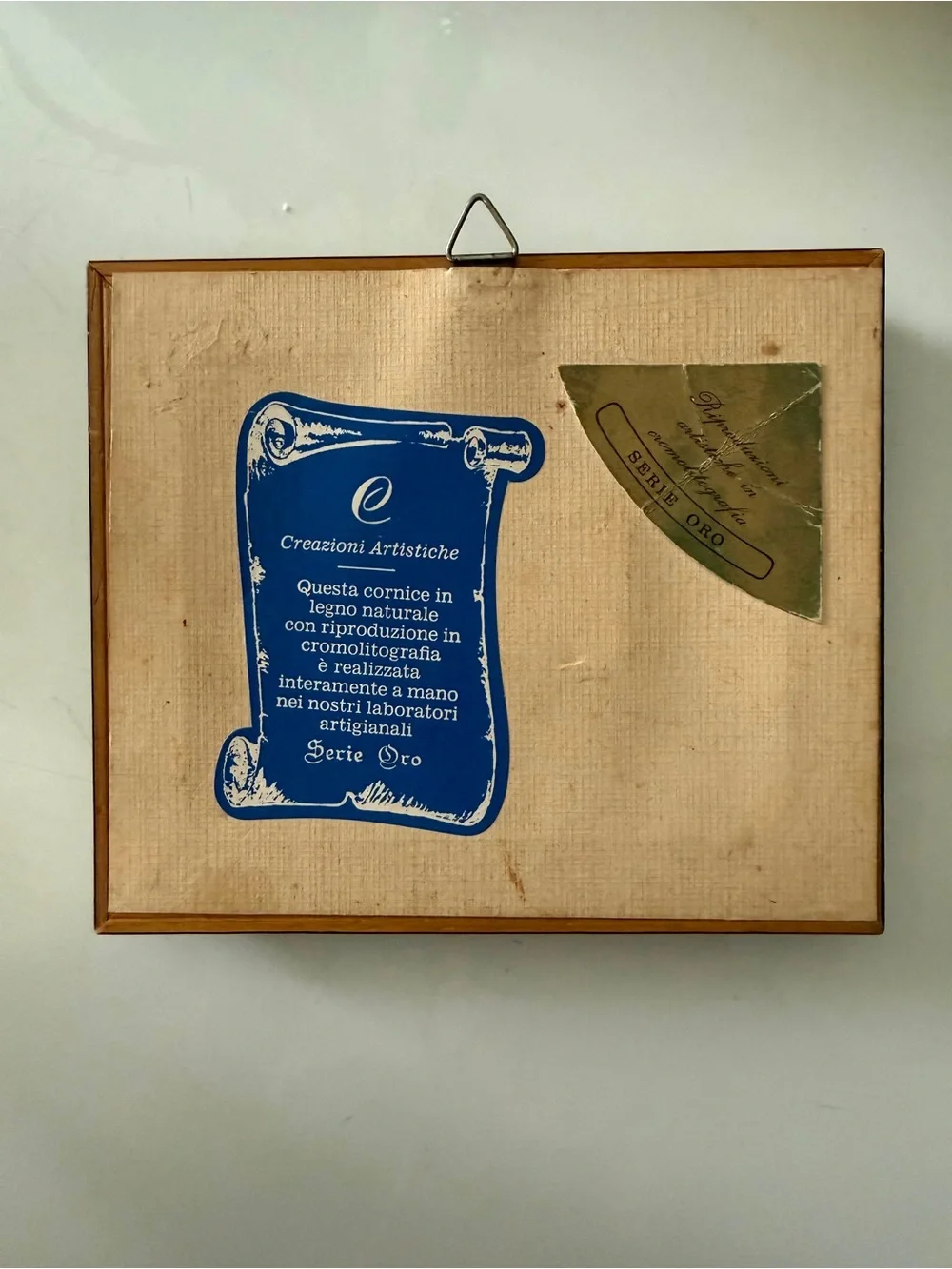 Vintage Italian Creazioni Artistiche Serie Oro Framed Miniature Wall Art